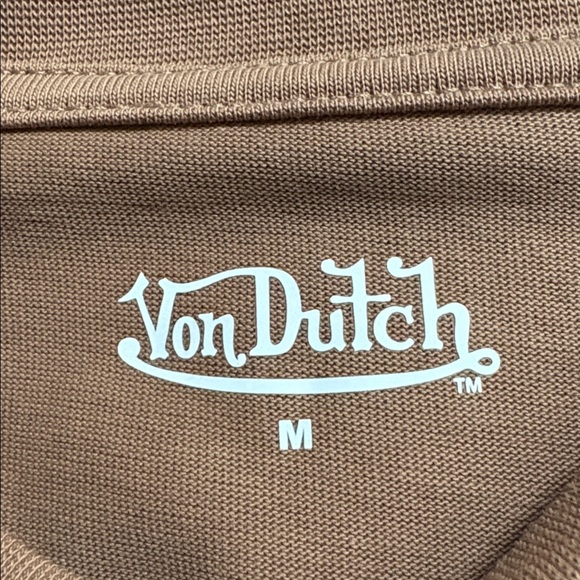 Von Dutch Taupe Logo Tee M - Picture 3 of 9